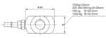 LCS-4 side drawing with thickness B for each capacity