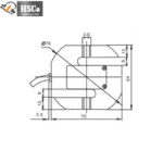 LCS-6 front drawing, 76 mm body