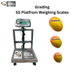 HSCo SS platform mango grading scale with raised digital display and Grade A, B and C mango examples