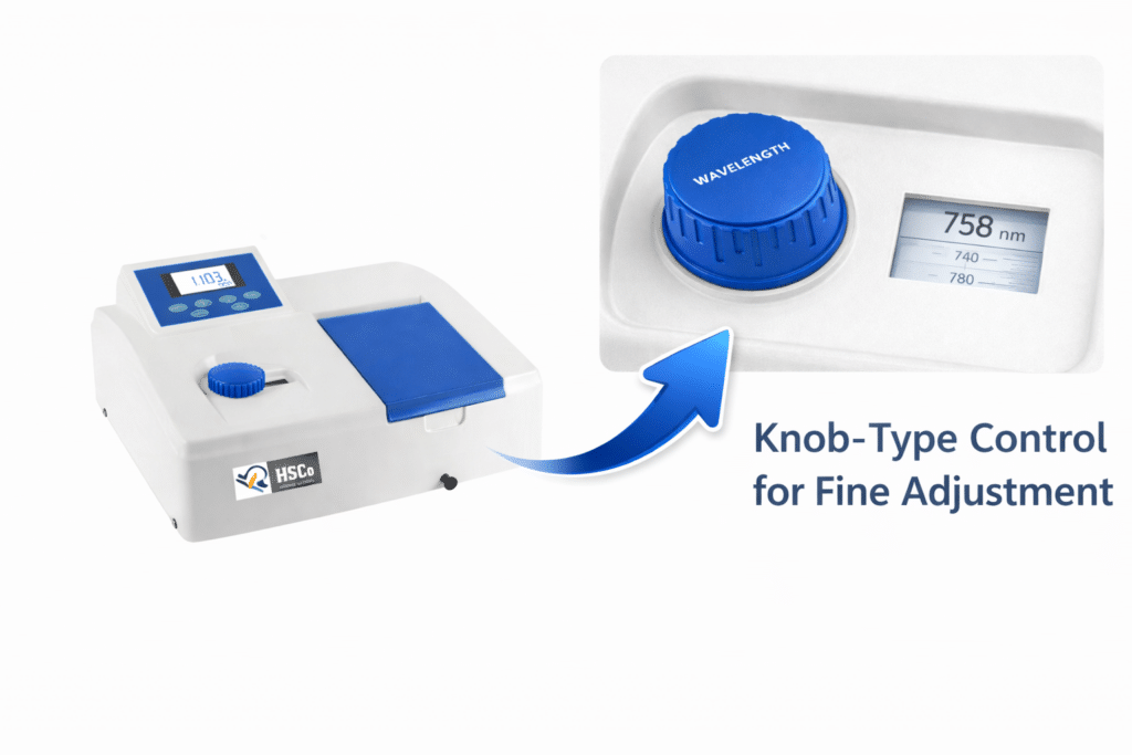 Keypad Type Single Beam Spectrophotometer Knob type Series 1 with LCD Display