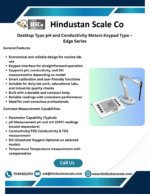 Desktop type pH and conductivity meters keypad Edge Series leaflet with features