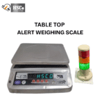 HSCo table top alert weighing scale with a red, amber and green signal tower light