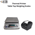 HSCo tabletop weighing scale with front digital display beside a thermal printer