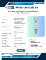 Pen-type pH and conductivity meters Bluetooth Master Series leaflet