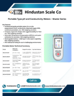 Portable type pH and conductivity meters, MASTER Series, specification leaflet