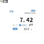 MASTER meter screen showing pH 7.42 with ATC