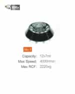 Angle rotor No. 1 for 12 x 7 ml tubes