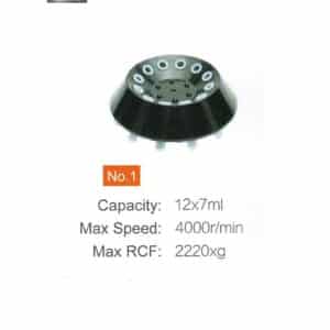 Angle rotor No. 1 for 12 x 7 ml tubes