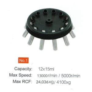 Angle rotor for 12 x 15 ml tubes