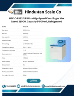 HSC-C-RK21FLR refrigerated centrifuge leaflet with specifications