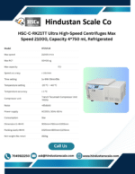 HSC-C-RK21TT refrigerated centrifuge leaflet with specifications