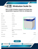 HSC-C-RT8FLR centrifuge leaflet with specifications