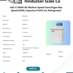 HSC-C-RK6FLRE centrifuge leaflet with specifications