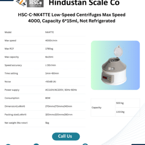 HSC-C-NK4TTE low-speed centrifuge leaflet with specifications