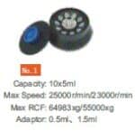 Rotor No. 1 for 10 x 5 ml tubes