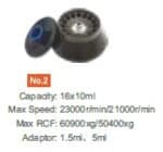 Rotor No. 2 for 16 x 10 ml tubes