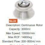 Rotor No. 24, continuous-flow rotor for 3,000 ml