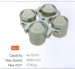 Swing-out rotor for 4 x 750 ml bottles