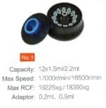 Rotor No. 1 for 12 x 1.5 / 2.2 ml tubes