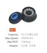 Centrifuge rotor No. 1 for 12 x 1.5 / 2.2 ml tubes, 16,000 rpm