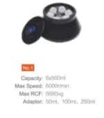 Angle rotor No. 1 for 6 x 500 ml bottles