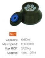Angle rotor No. 1 for 6 x 50 ml tubes