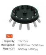 Angle rotor No. 1 for 12 x 15 ml tubes
