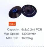 Rotor No. 9: PCR strips 6 x 8 x 0.2 ml