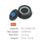 Centrifuge rotor No. 3 for 18 x 1.5 / 2.2 ml tubes, 13,200 rpm