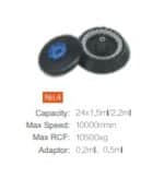 Centrifuge rotor No. 4 for 24 x 1.5 / 2.2 ml tubes, 10,000 rpm