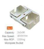 Microplate bucket rotor No. 4 for 2 x 2 x 96-well plates