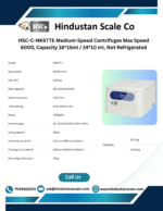 HSC-C-NK6TTE medium-speed centrifuge leaflet with specifications