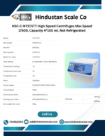 HSCo leaflet for the HSC-C-NT17.5TT high-speed centrifuge with specifications