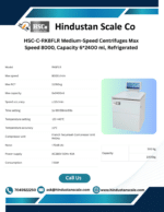 HSC-C-RK8FLR refrigerated centrifuge leaflet with specifications