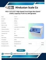 HSC-C-RT17.5TT high-speed centrifuge leaflet with specifications