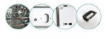 Portable incubator details: chamber, shelf, door window and handle