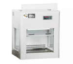 HSCo mini laminar flow cabinet, front view with sash raised