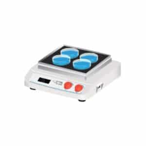 HSC-OS-330 orbital shaker with petri dishes on the tray