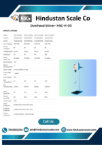 Overhead stirrer HSC-H-OS leaflet with model specifications