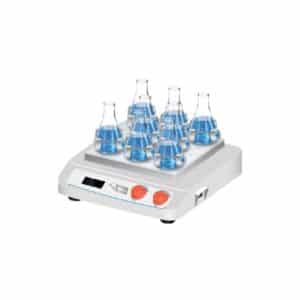 HSC laboratory shaker with conical flasks on the platform