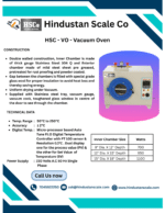 HSC-VO vacuum oven leaflet with construction and technical data