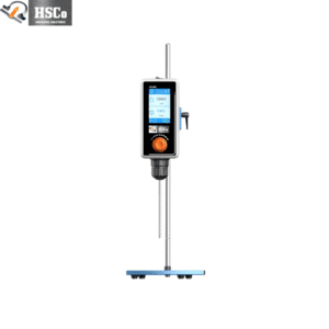 HSCo high-shear homogenizer on a stand with touch screen
