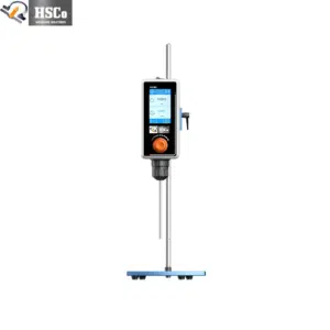 HSCo high-shear homogenizer on a stand with touch screen