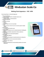 HSC-MPA melting point apparatus leaflet with specifications
