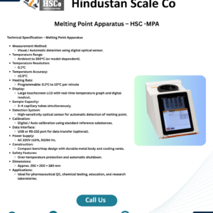 HSC-MPA melting point apparatus leaflet with specifications