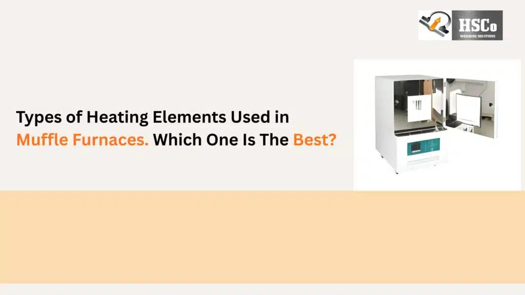 Banner about muffle furnace heating elements with a small furnace illustration.