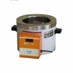 HSCo oil bath with round stainless bath and orange digital controller