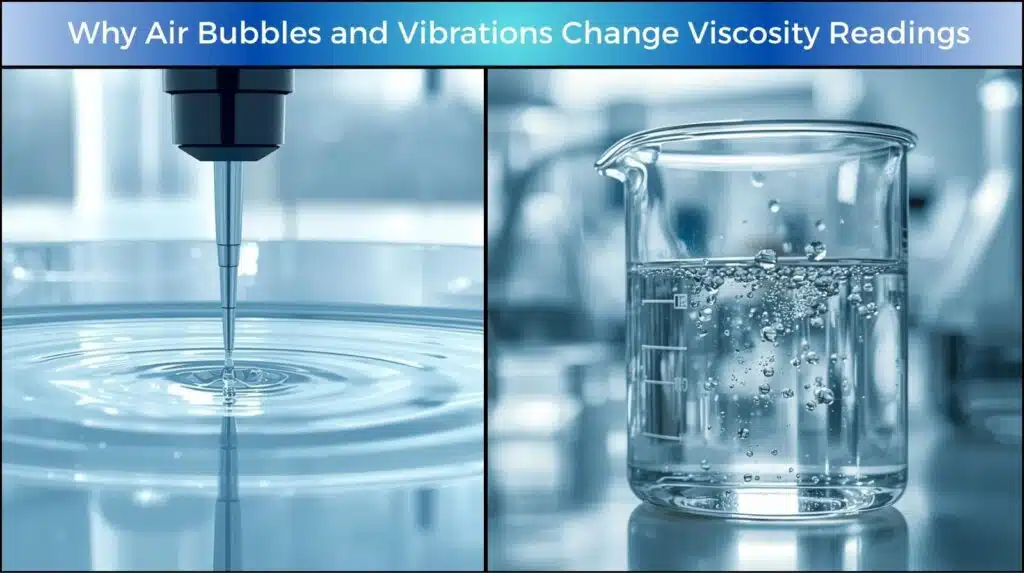 Why Air Bubbles and Vibrations Change Viscosity Readings