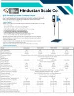 HSCo high torque overhead stirrer leaflet with technical specifications