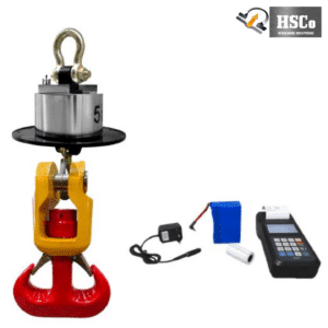 HSCo CRHSSHDJH stainless steel crane scale with double J hook and handheld printer display